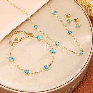 Colar pulseira brincos
